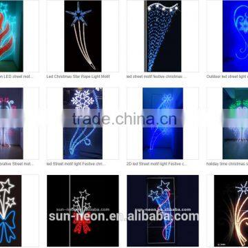 Hot Sale Christmas 2d Led Street Pole Motif Light Pole Mounted Motif Light