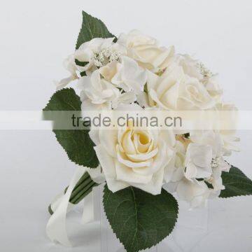 wholesale high quality handmade silk flowers wedding bouquet with LED LIGHTS