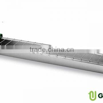 Metal chicken feeding trough high capacity with ABS ends