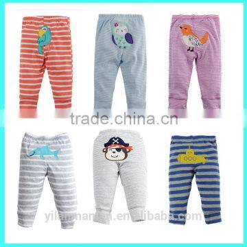 Hot sale 100% cotton cute embroirdery kids / children / baby pants for autumn                        
                                                Quality Choice