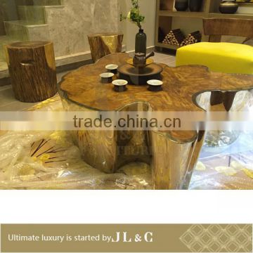 Newly customized Luxury Living Room New Design RT0717A Stainless Steel Tea Table From JL&C Furniture (China supplier)