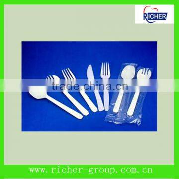 white plastic fork