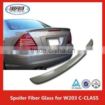 Fiber Glass Trunk Lip Spoiler 4Dr V Style + ROOF WINDOW SPORT Fit For B ENZ C W203