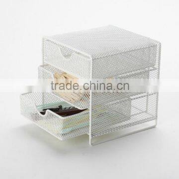 metal mesh 3 ties storage drawer B82503 office desktop organizer