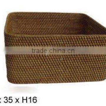 High quality rattan basket usable as table drawer