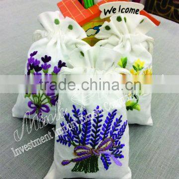 Vietnam 100% cotton fragrant bag with embroidery. no 7