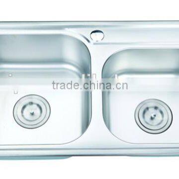 Top-Mount / Drop In Stainless Steel Double Bowl Kitchen Sink T101