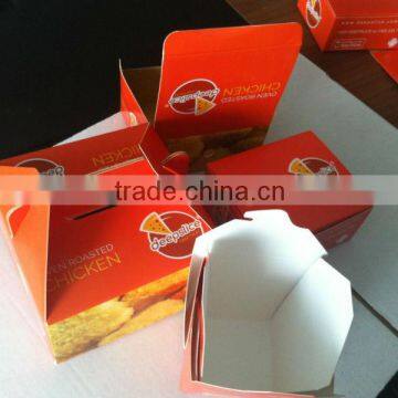 environmental paper fried chicken box /fast food box /custom fast food packing box