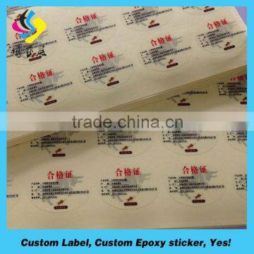 self adhesive transparent sticker paper/supermarket used food display tab