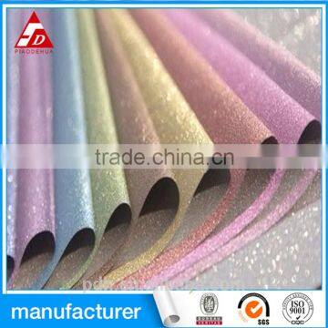 china manufacture PVC film glitter self adhesive sticker paper for decorating