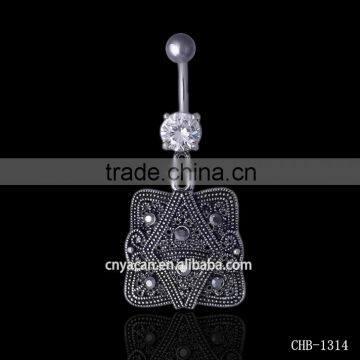 Wholesalee Stainless Steel Crystal Belly Button Navel Ring Body Piercing Jewelry