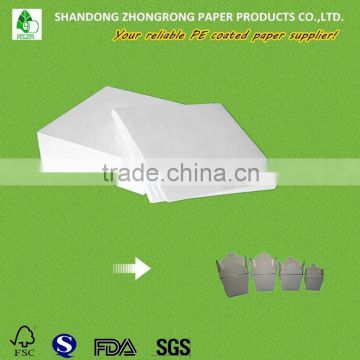 PE coated paperboard for take-out box