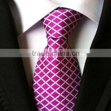 960 Needle Small Plaids Woven Men's Polyester Necktie