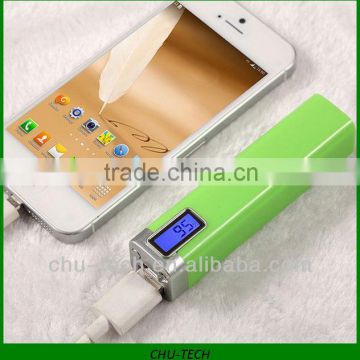 Power Bank 3000mah with lcd indicator lipstick style