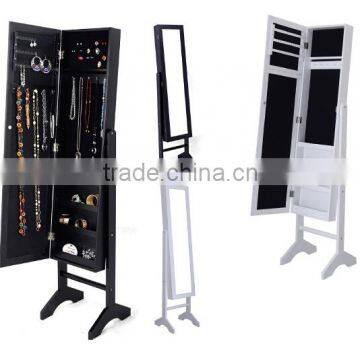 high quality home furniture floor stand mirror glass chinese jewelry cabinet