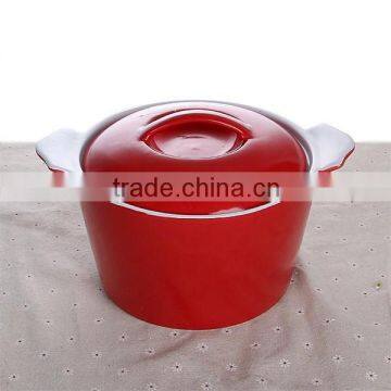 Color glaze stoneware casserole dish with lid Factory directly sale