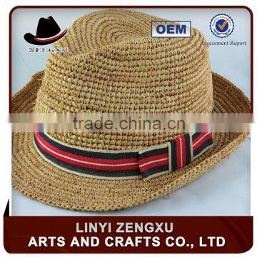 Design new style hot sale paper crochet cloche straw hat