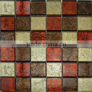 Golden foil glass mosaic tile(PM4820)