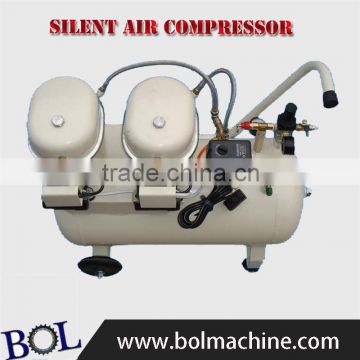 noiseless oil less piston air compressor