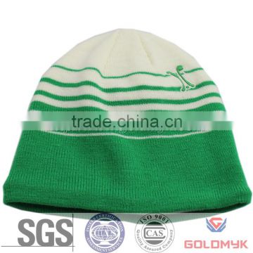 Knitted hat with polar fleece inside lining