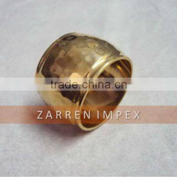 Hammered round Napkin rings