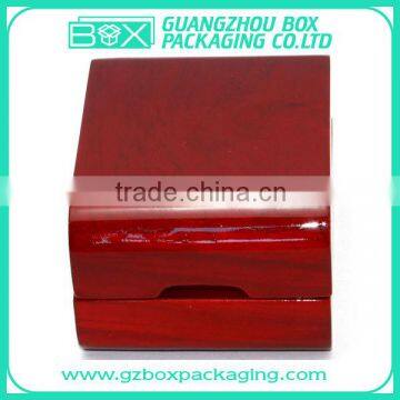 Red Small Square Wooden Box,Small Size Jewelry Packaging Box photo-3