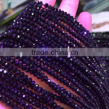 2*3mm natural rondelle facted spinel loose smooth beads