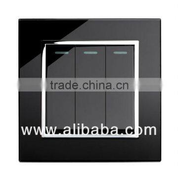 RTS2005 Mechanical Light Switch 3 Gang Black CT