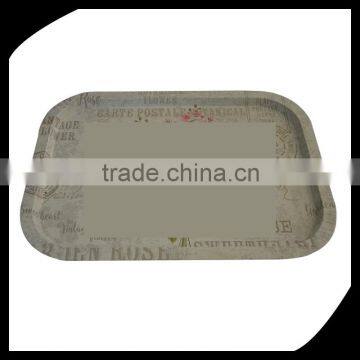 Rectangular Tray gift tin box with your print/household round metal food tray/tin tray