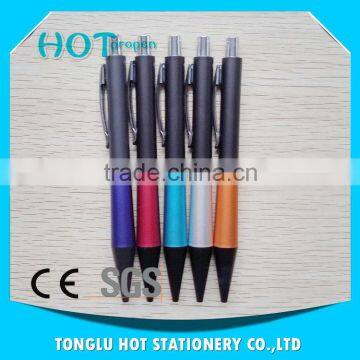 Cheap items to sell lacquer grip, metal clip branded hotel plastic pen