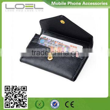 China factory price pu leather name card holder business card bag id card pouch