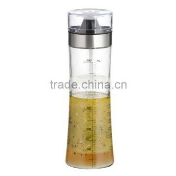 SINOGLASS 1pc 550ml with measurement glass salad dressing shaker