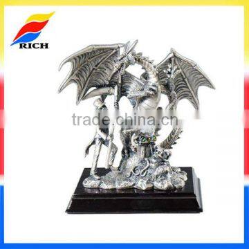 pewter craft dragon antique silver craft