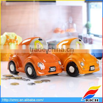 Best selling car shape ceramic money box coin bank for kids