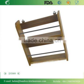 Hot Sale Bamboo Rack Wall Hanging Spice Rack for Storage, Rank Kitchen Spice Rack, Kitchen Appliance Rack Home Decoration