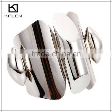 Fashion 316l stainless steel jewelry cuff bangle wholesale silver jewellery