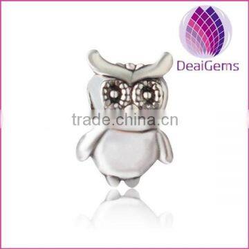 Zinc Alloy Beads Owl Charms for Bracelet Bead 8*12.5mm