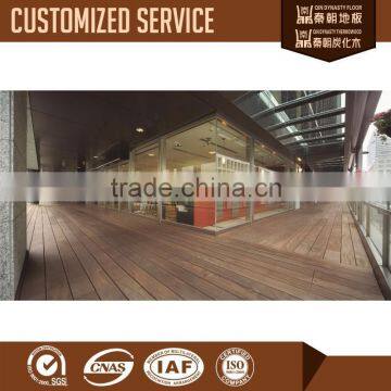 Solid wood board decking