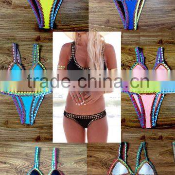 Wholesale Popular custom made crochet bikinis crochet bikini swimwear