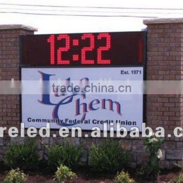 Time and temp showing led clock temperature display