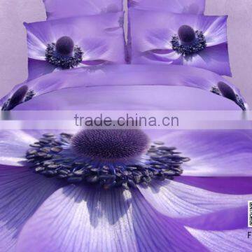 2014 big flower hot selling 4pcs,wholesale 100%cotton reactive printed bedding set