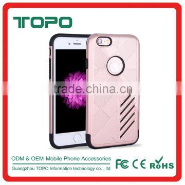 Factory Price Hybrid 2in1 PC hard Soft TPU Shockproof Cell Phone Accessories Back full Cover For Iphone 6 6s plus Case