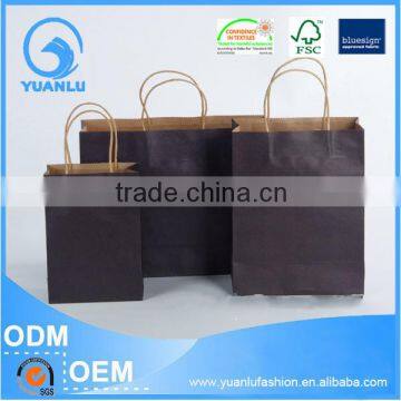 Wood Pulp kraft paper printed Christmas gift recycle paper bag