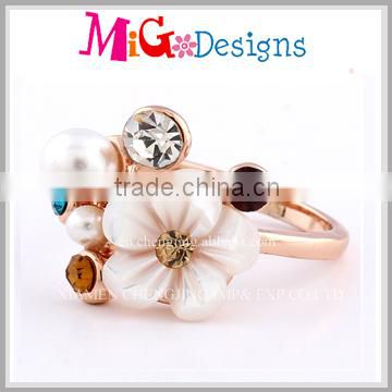 Manufacture Direct Cheap Price Trendy Flower Shaped Ring