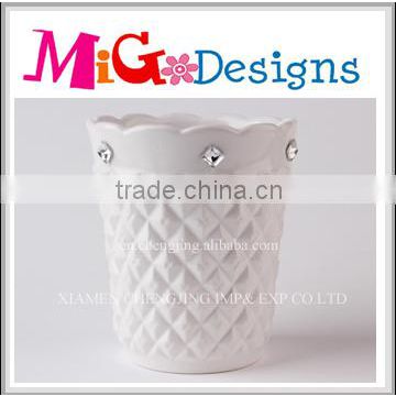 Wholesale White Porcelain Flower Pot Wedding Decoration Materials