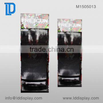 High Quality Supermarket Hook Cardboard Display,Hook Cardboard Display For Sport Products,Socks Display Stand With Hooks