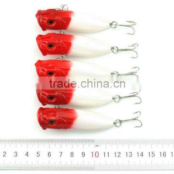 5pcs Plastic Popper Fishing Lures Bass CrankBaits Hooks Tackle 6.5cm/11.8g photo-2