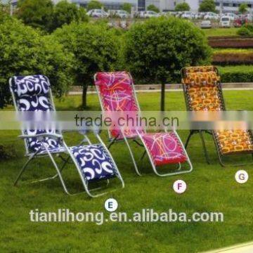 2016 Hot Sale Folding Oxford and Cotton Chaise beach chair/ Sleeping Chair