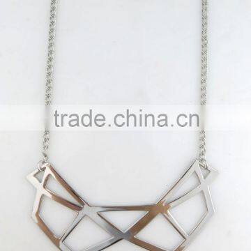 2015 hot selling OEM beautiful silver metal necklace