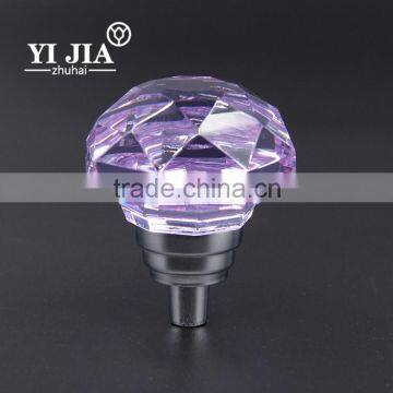 2016 purple color zinc alloy glass pulls and knobs for cabinets